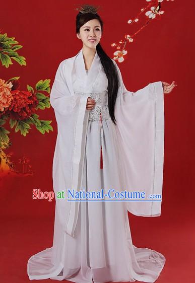 Ancient Chinese White Beauty Costumes for Women