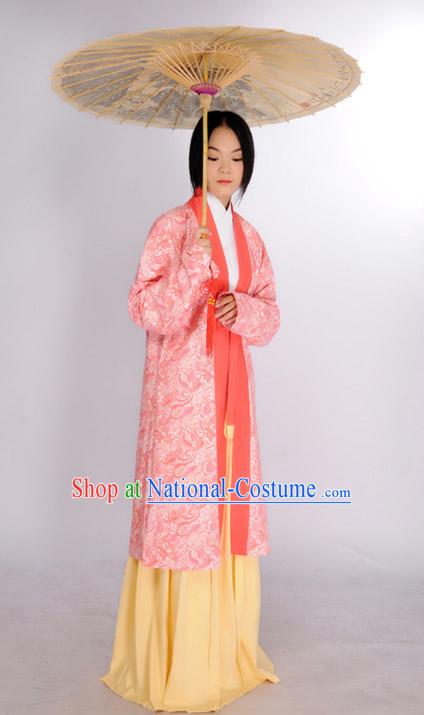 Ancient Chinese Beauty Outfits and Umbrella Complete Set