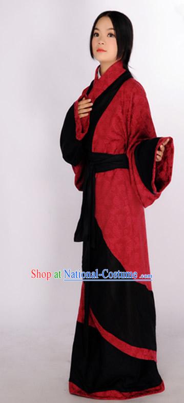 Ancient Chinese Red and Black Ancient Suit for Women