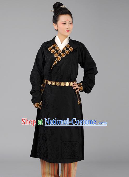 Ancient Tang Time Dark Round Robe for Women