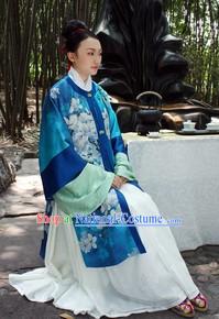 Ancient Chinese Han Dynasty Clothing Robe for Ladies