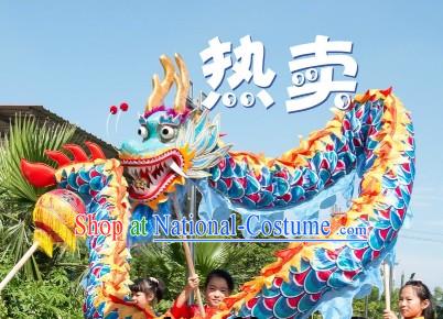 Traditional Chinese Blue Beijing Dragon Dance Costumes for Children