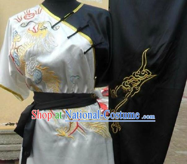 Embroidered Dragon Silk Yong Wing Chun Tai Chi Clothing Unisex