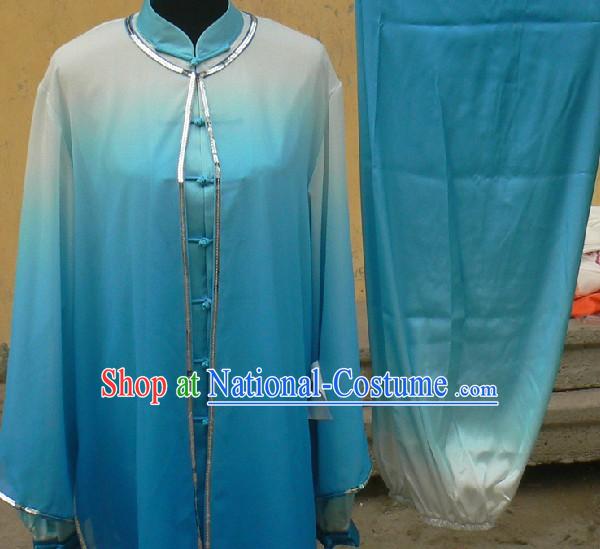 Colour Changes Chinese Silk Long Fist and Southern Fist Kung Fu Suit for Women