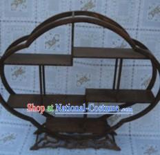 Handmade Traditional Chinese Natural Wood Arts Shelf