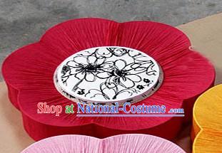 Unique 24 Inches Big Chinese Mandarin Fabric Style Ocean Flower Lanterns