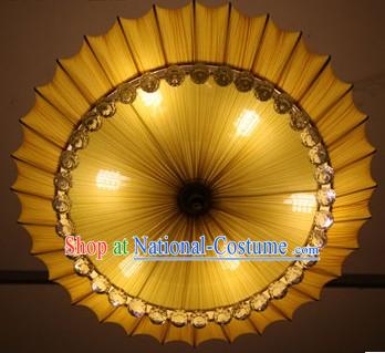 Handmade Chinese Cornucopia Fabric Ceiling Lantern