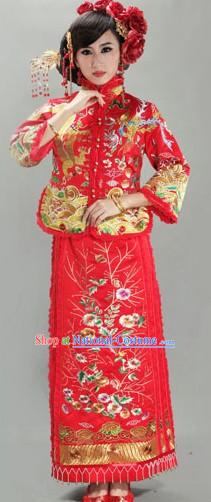 Traditional Chinese Mandarin Wedding Outfit for Women