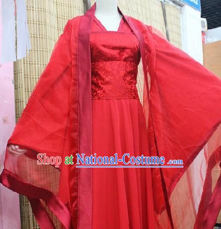 Ancient Chinese Red Tang Dynasty Beauty Cosplay Costumes