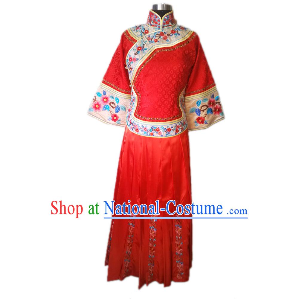 Chinese Red Xiu He Style Wedding Outfit for Brides