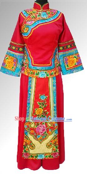 Traditional Chinese Wedding Blouse and Skirt Complete Set for Brides