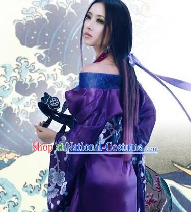 Blue Traditional Chinese Lute Costume Complete Set