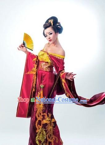 Red Chinese Classical Wedding Costumes for Brides