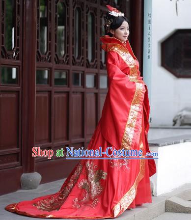 Traditional Ancient Chinese Tang Dynasty Empress Costumes and Headwear