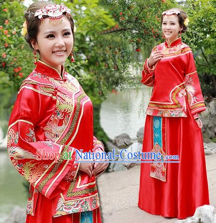 Traditional Ancient Chinese Wedding Dress Outfit for Women