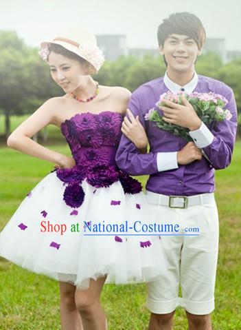 Wedding Photography Use Bride and Bridegroom Loves Theme Outfits