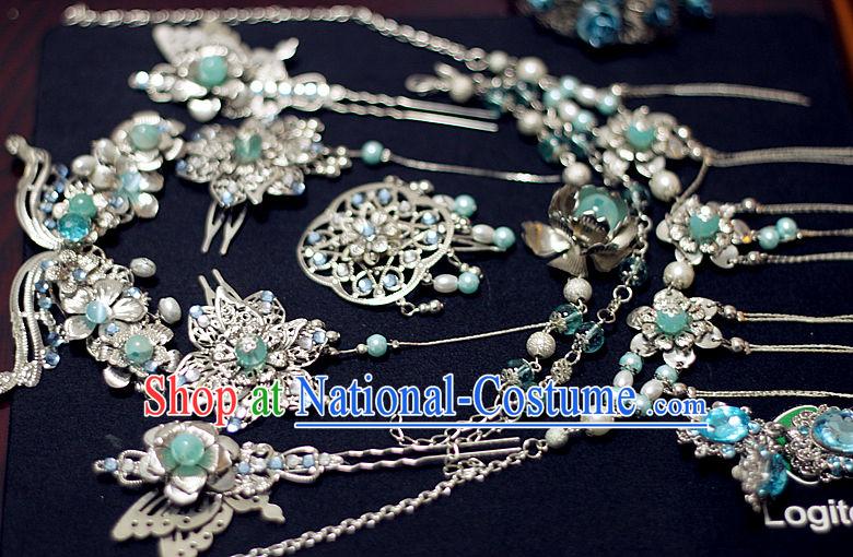 Ancient Chinese Style Hair Accessories, Earrings and Necklace Set