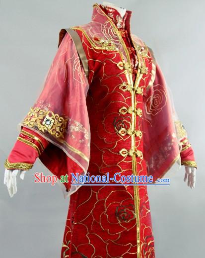 Traditional Chinese Red Wedding Robe for Women