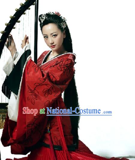 Song of Cloud TV Drama Ancient Chinese Palace Red Outfit for Women