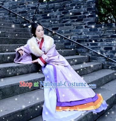 Ancient Chinese Mongolian Tribe Princess Clothes Complete Set