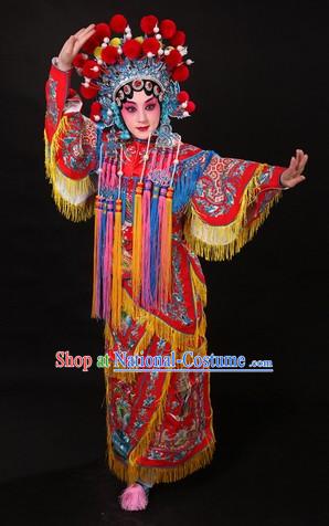 Traditional Chinese Opera Wudan Costume and Helmet for Women