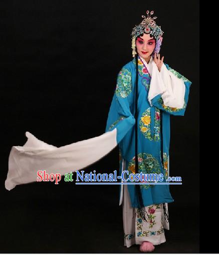 Traditional Chinese Opera Round Flower Embroidery Outfit