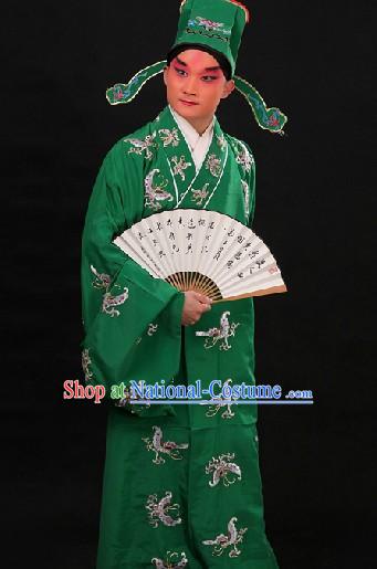 Shui Hu Xi Menqing Playboy Butterfly Embroidered Costumes and Hat for Men