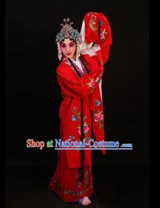 Peking Opera Hua Dan Long Sleeve Costumes and Skirt for Women