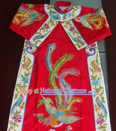 Ancient Chinese Opera Embroidery Phoenix Robe Qipao