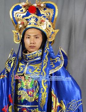 Sichuan Opera Bian Lian Costumes Pants Belt Hat and 12 Masks Complete Set