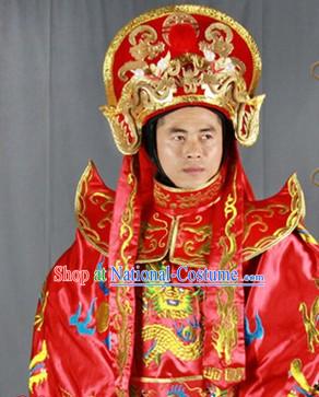 Chinese Sichuan Opera Bian Lian Mask Changing Costumes Pants Belt Hat and 12 Masks Complete Set