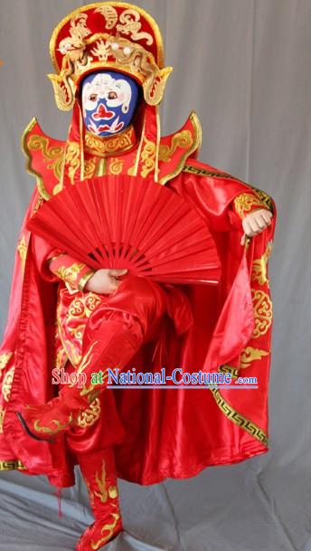 Magical Mask Changing Performance Costumes Complete Set for Men