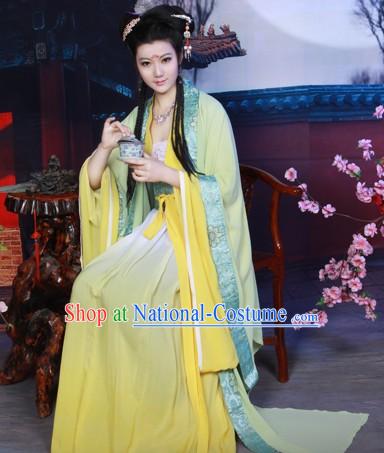 Traditional Chinese Tea Ceremony Shop Waitress Costume for Women