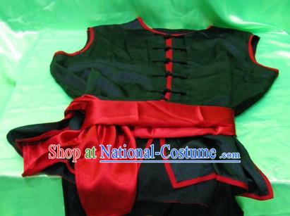 Black Chinese Kung Fu Uniform Lion Dancer Dragon Dancer Outfit