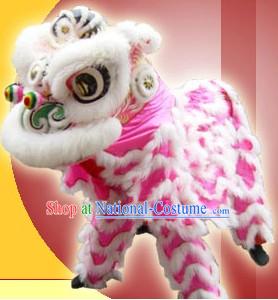 White Wool Hok San Lion Dance Costumes Complete Set for Adults