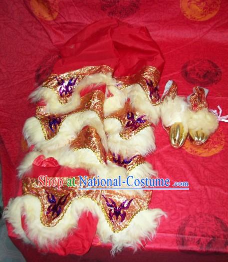 Bat Fu Pattern One Pair of Lion Dance Pants and Shoes Covers