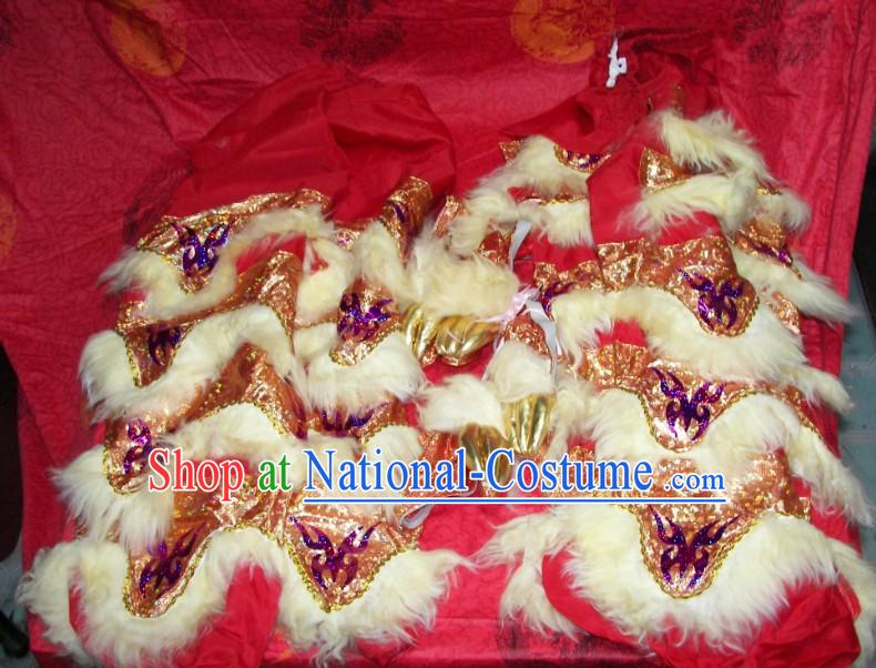 Bat Fu Pattern Two Pairs of Lion Dance Pants and Shoes Covers