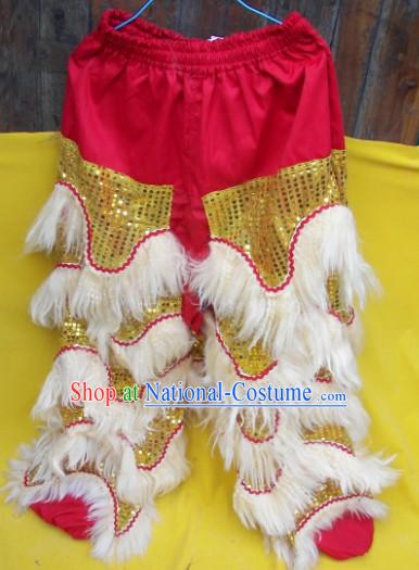 Long Wool Two Pairs of Lion Dance Pants and Claws