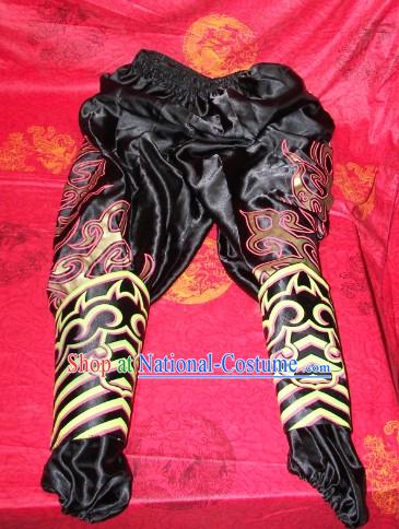 Black Dragon Dancer Pants and Legs Wrappings