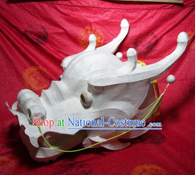 Handmade Bamboo Framework Southern Dragon Dance Head for DIY Painting Creation