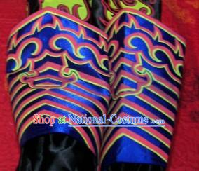 Blue Professional Competiton and Performance Dragon Dancer and Lion Dance Legs Wrappings