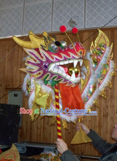 Chinese Festival Celebration Parade Hands Holding Dragon Dance Prop