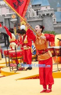 Chinese Lunar New Year Dragon Dancer Costumes for Women