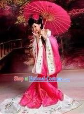 Ancient Chinese Tang Dynasty Princess Clothes for Girls