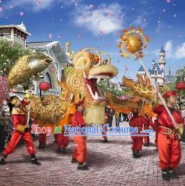 Supreme Best Traditional Grand Opening Chinese Dragon Dance Costumes Full Set