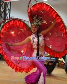 Chinese Lunar New Year Events Parade Clam Shell Dance Costume and Prop Complete Set