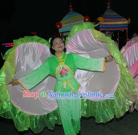 Chinese Traditional Clam Dancing Props Costumes Full Set