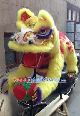 Display Handmade Lion Playing Ball Furnishing Arts for Museums or Shopping Malls