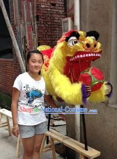 Display or Hanging Use Handmade Lion Dance Costumes Playing Ball Arts and Crafts