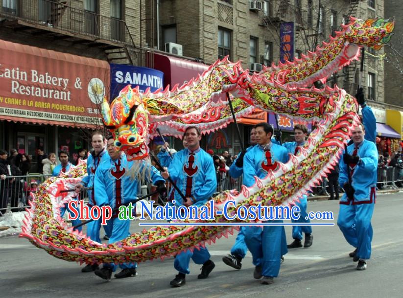 Traditional Chinese Southern Luminous Dragon Dancing Costumes Complete Set